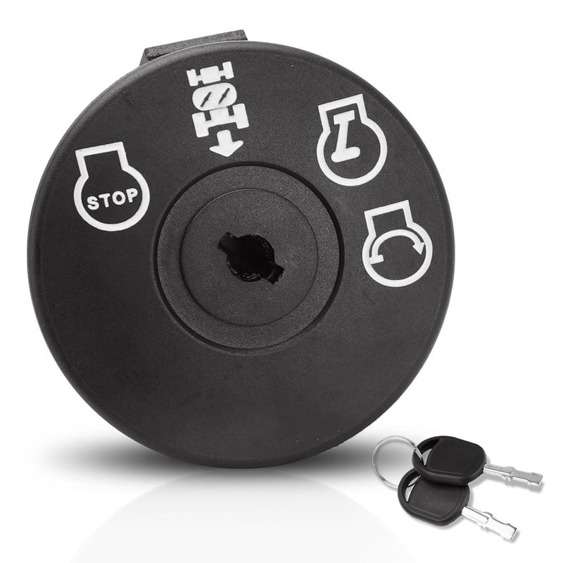 AUTOBABA Lawn Mower Ignition Switch 4 Position with Key 7 terminals Compatible with Husqvarna AYP Craftsman Poulan Sears Lawn Mower Rider Replace# 193350 532193350 - Image 1